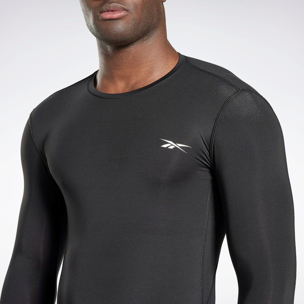 Reebok Workout Ready Compression Long Sleeve Shirt Čierne | JQTBR1023