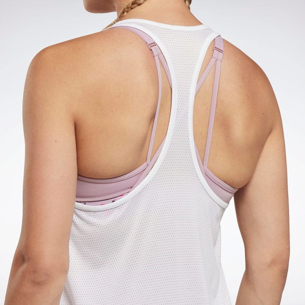 Reebok Workout Ready Mesh Back Tank Top Biele | NKVTY1235