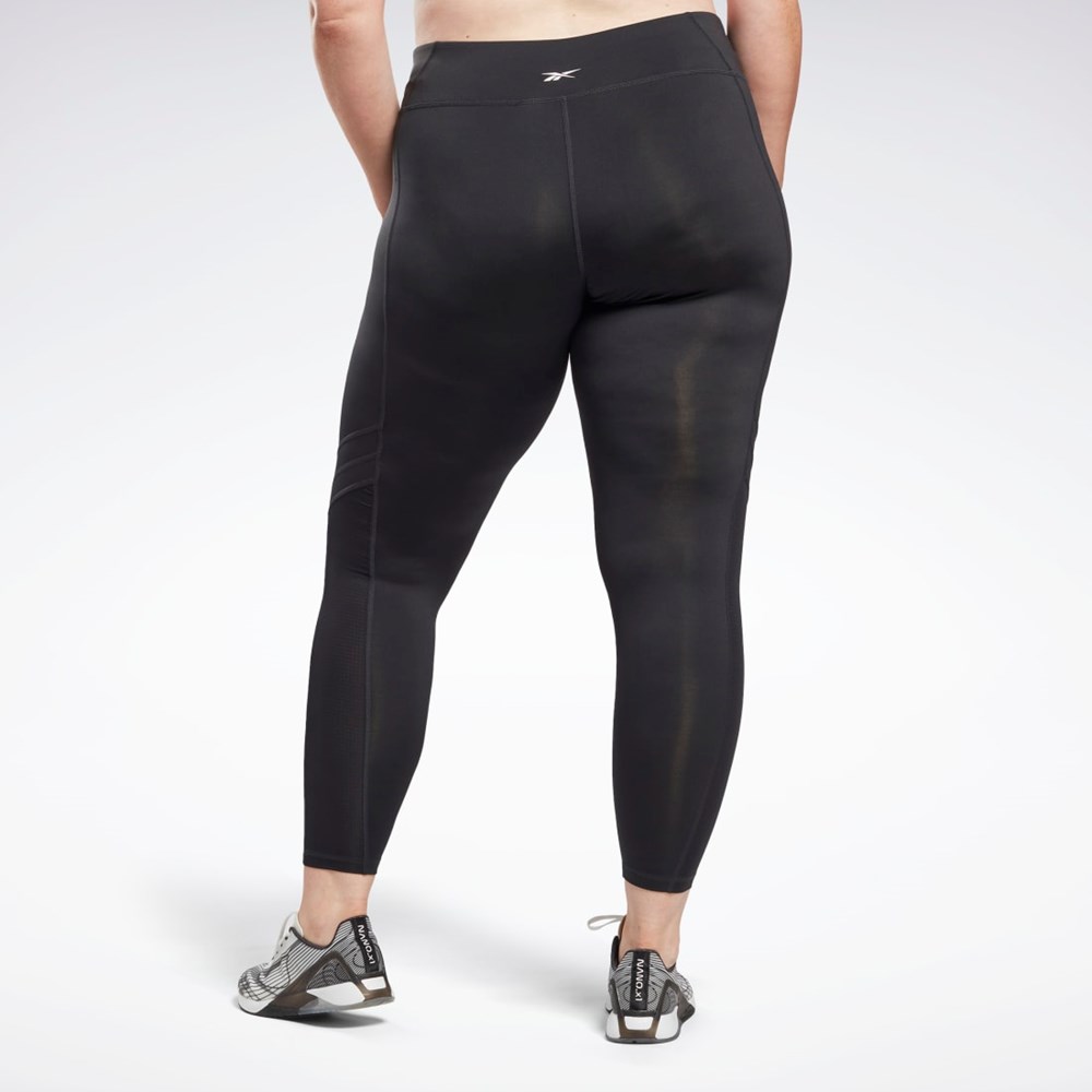 Reebok Workout Ready Mesh Leggings (Plus Size) Čierne | NCSOE2396