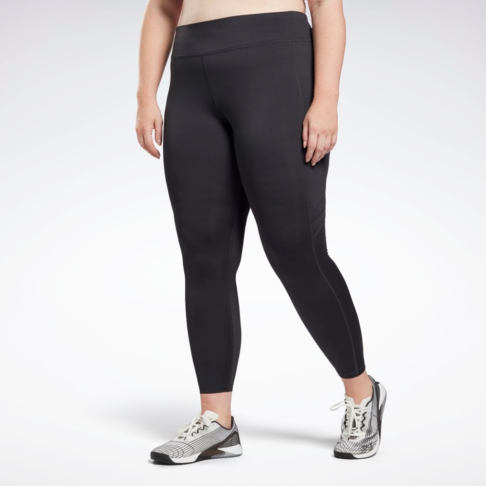 Reebok Workout Ready Mesh Leggings (Plus Size) Čierne | NCSOE2396