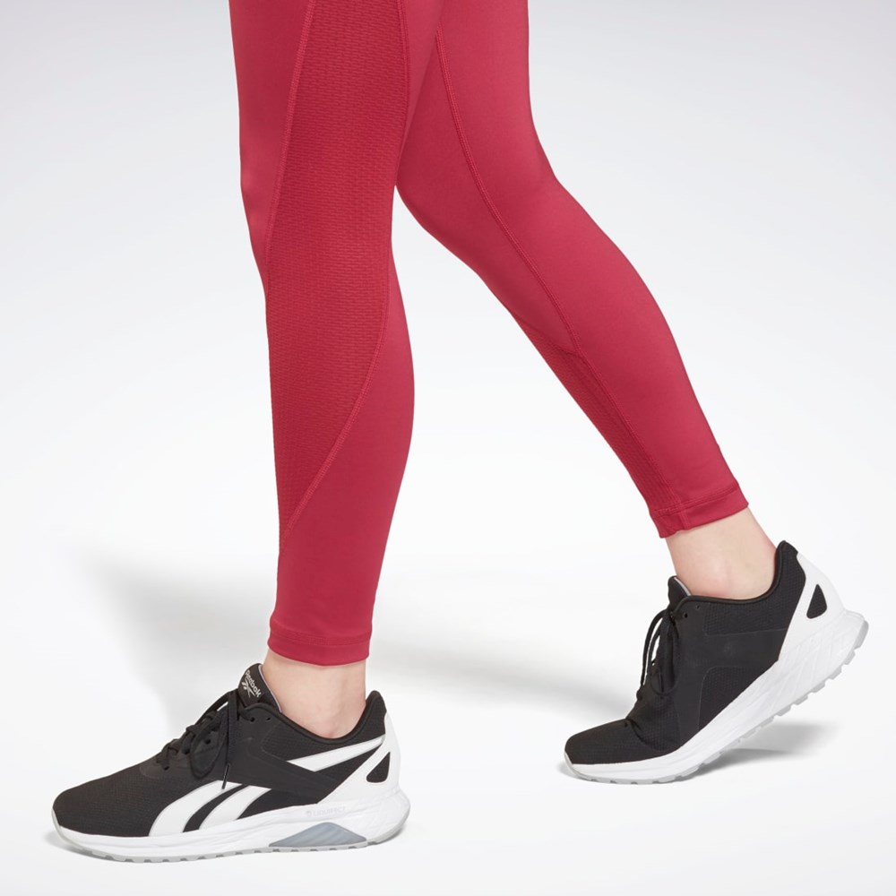 Reebok Workout Ready Mesh Leggings Punch Berry | KBAHU4560