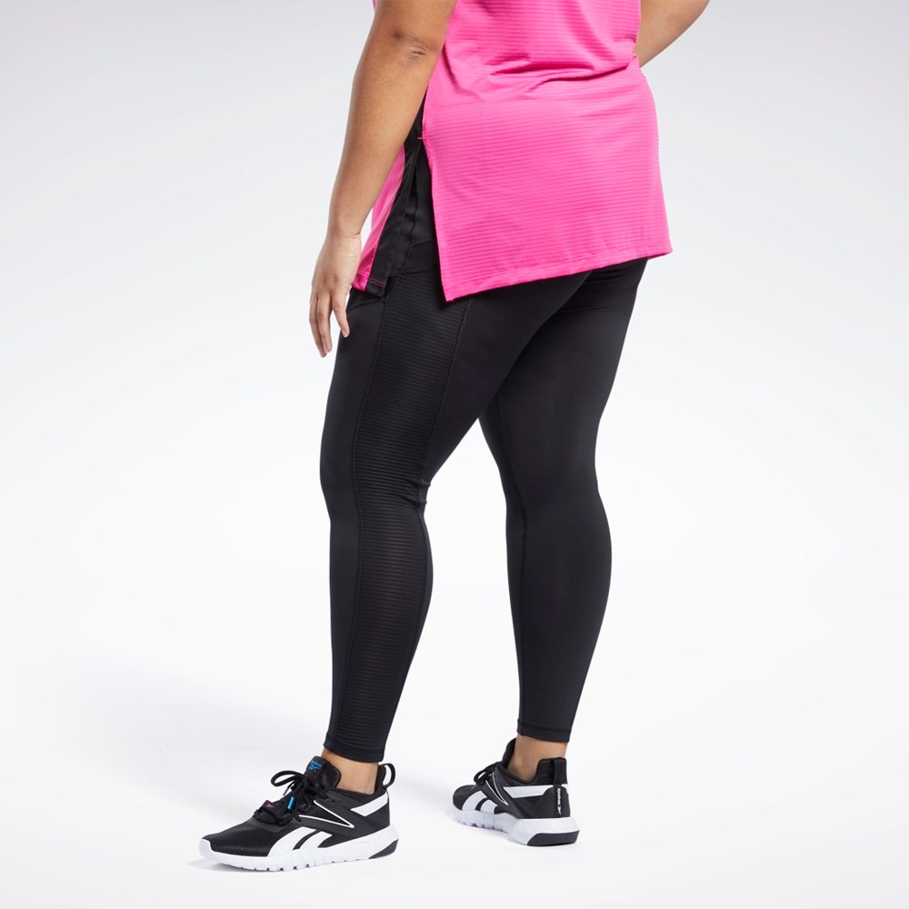 Reebok Workout Ready Mesh Leggings Čierne | XIQDH8593