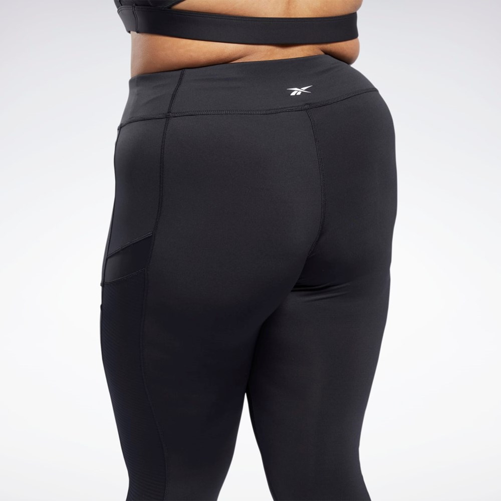 Reebok Workout Ready Mesh Leggings Čierne | XIQDH8593