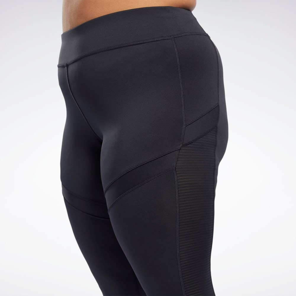 Reebok Workout Ready Mesh Leggings Čierne | XIQDH8593