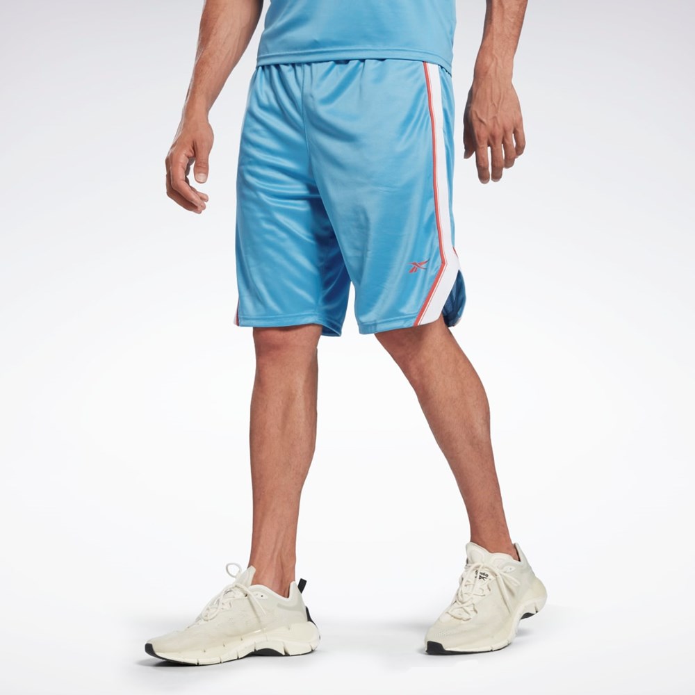 Reebok Workout Ready Mesh Shorts Modre | ZHYBX0765