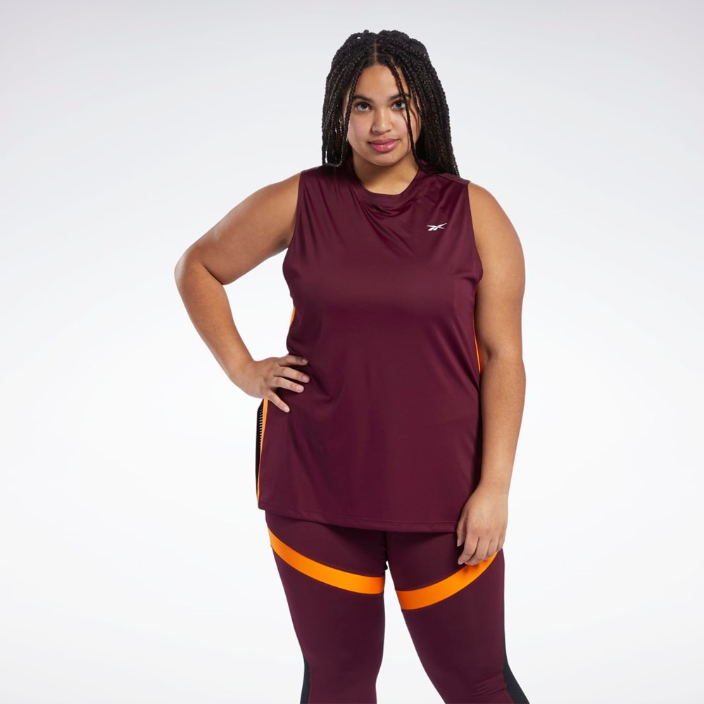 Reebok Workout Ready Mesh Tank Top Bordove | NLOFI3540