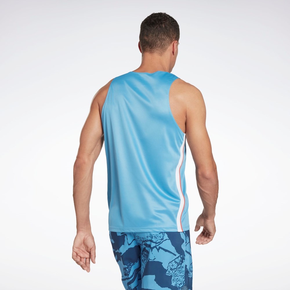 Reebok Workout Ready Mesh Tank Top Modre | IHMAD1650