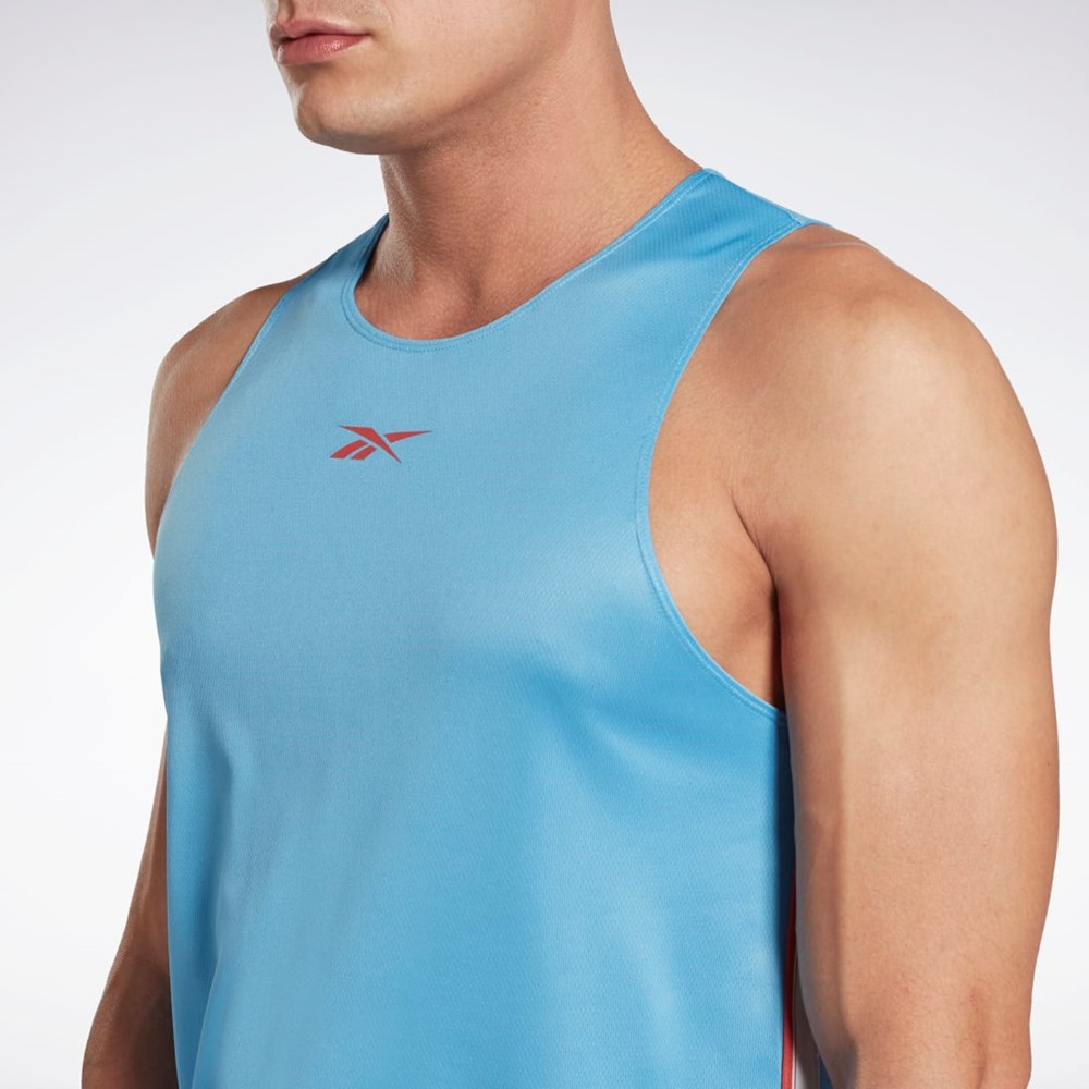 Reebok Workout Ready Mesh Tank Top Modre | IHMAD1650