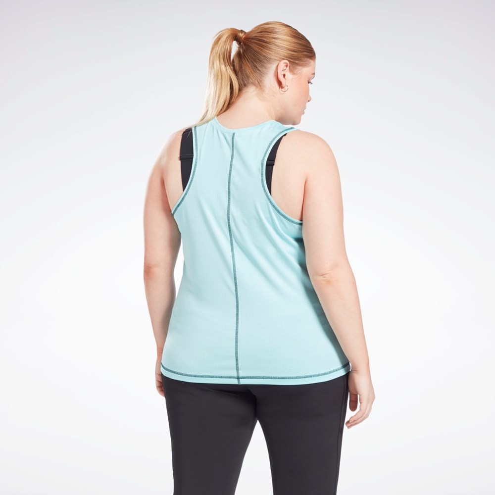 Reebok Workout Ready Mesh Tank Top (Plus Size) Digital Glow | QUTRC7856