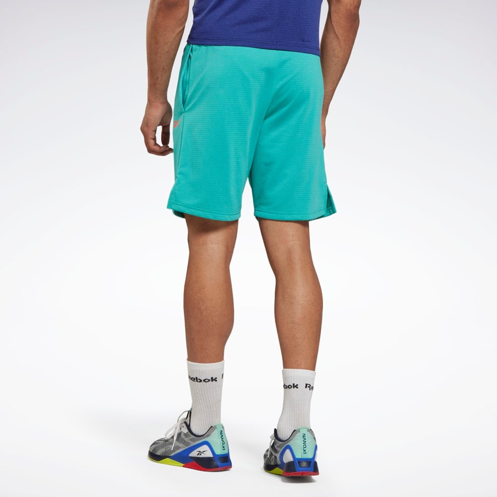 Reebok Workout Ready Mélange Shorts Semi Classic Teal | KBYPL9273