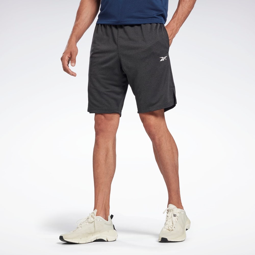 Reebok Workout Ready Mélange Shorts Čierne | ILQGA1674