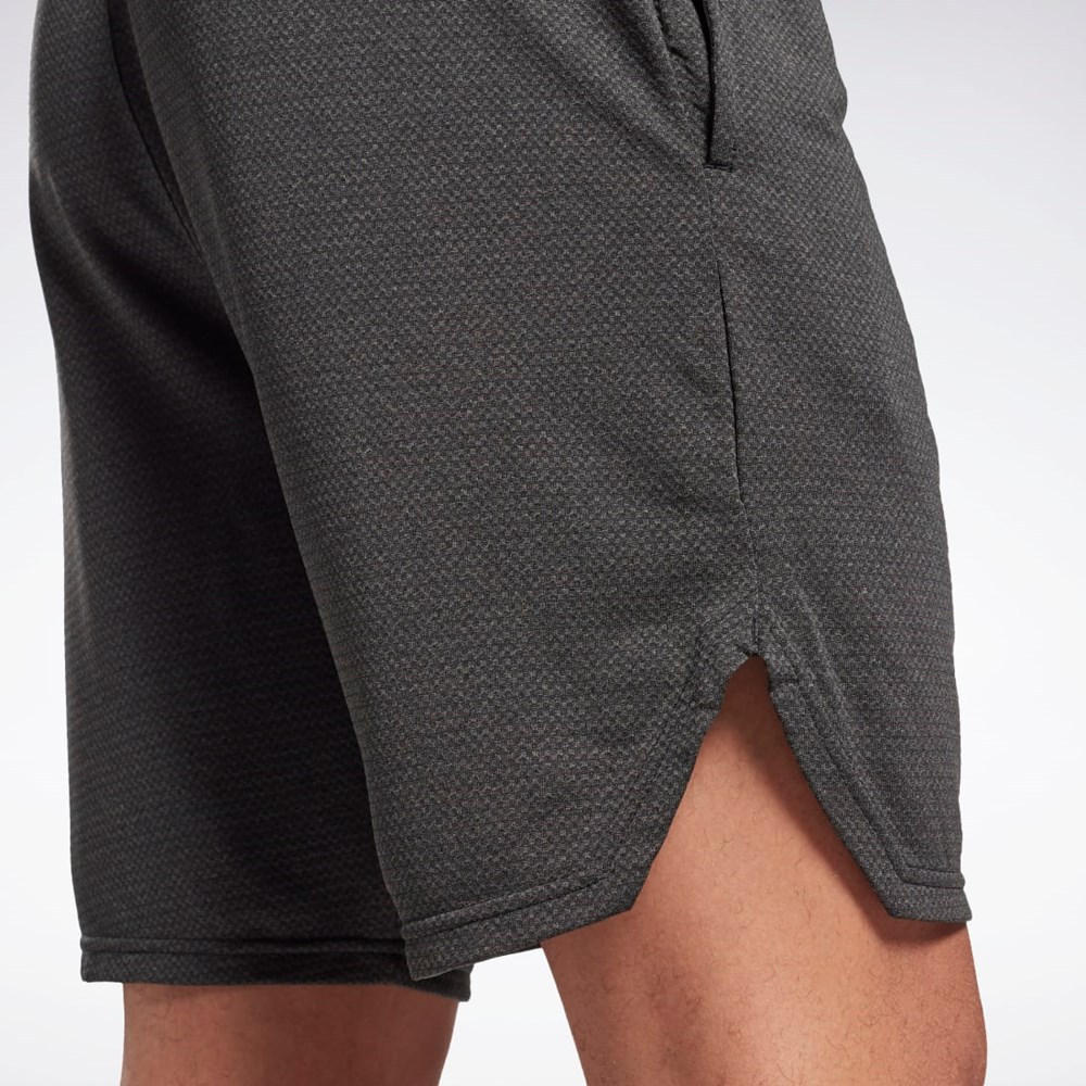 Reebok Workout Ready Mélange Shorts Čierne | ULMGO1920