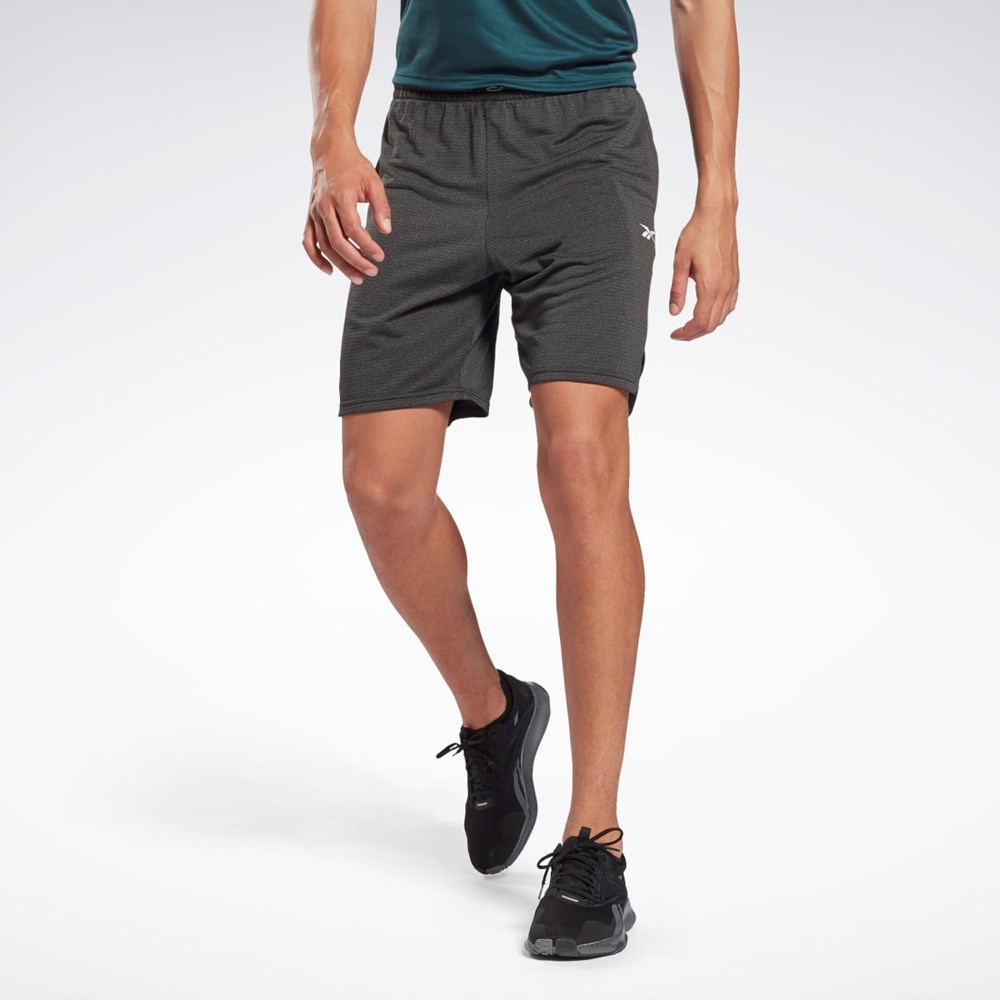 Reebok Workout Ready Mélange Shorts Čierne | ULMGO1920