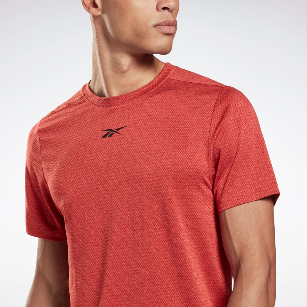 Reebok Workout Ready Mélange T-Shirt Rhodonite | XZRDW0143