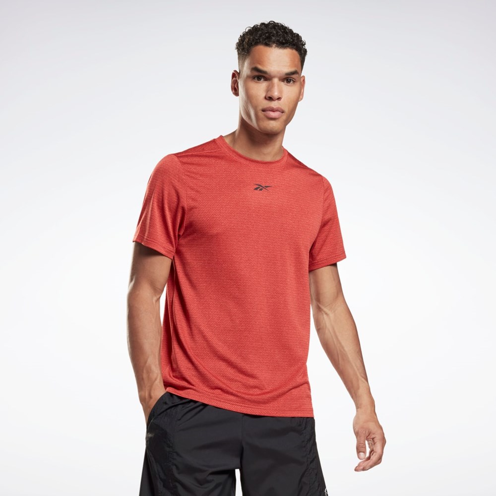 Reebok Workout Ready Mélange T-Shirt Rhodonite | XZRDW0143