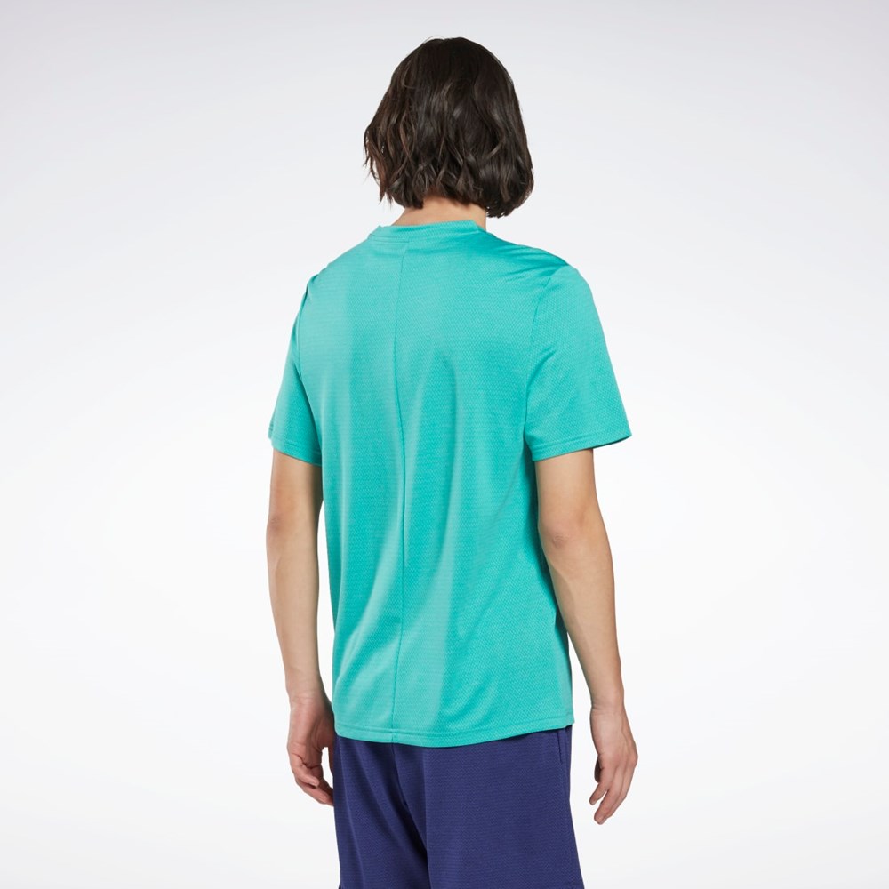 Reebok Workout Ready Mélange T-Shirt Semi Classic Teal | ULIZE5890