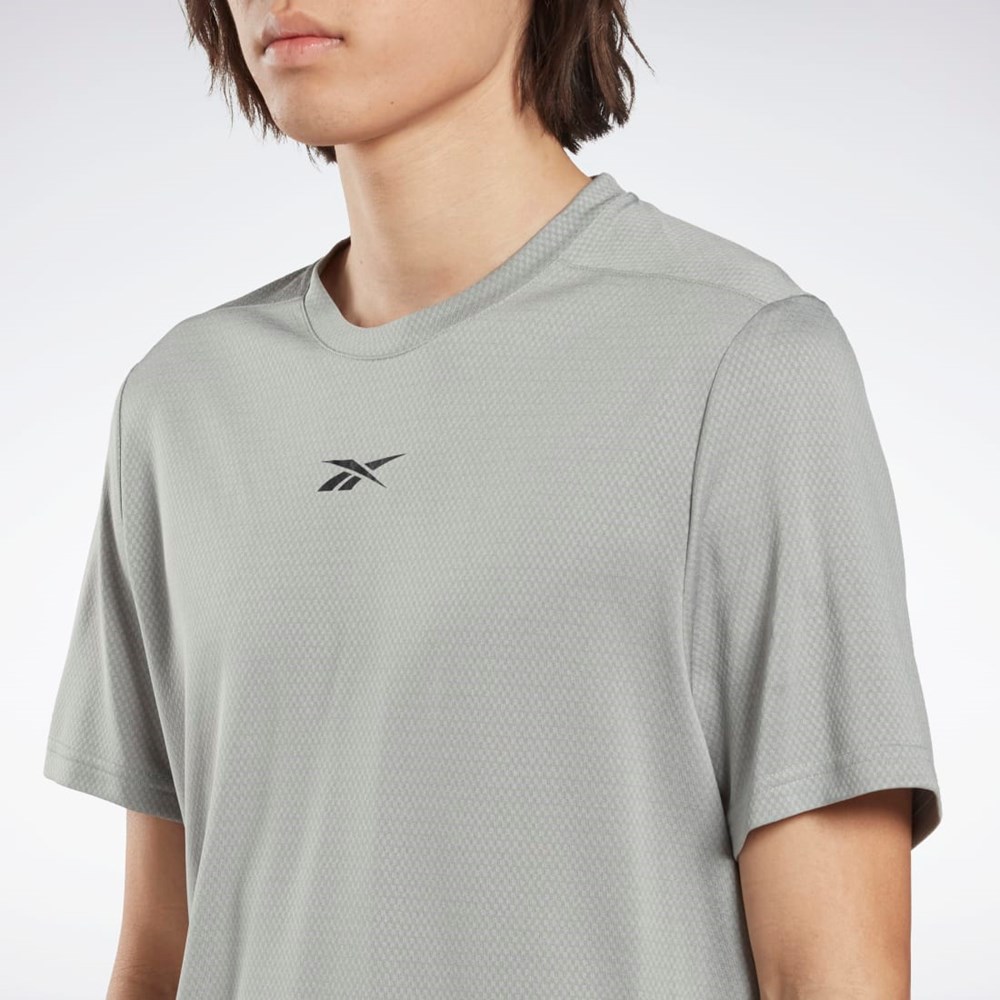 Reebok Workout Ready Mélange T-Shirt Siva | KQIDB7045