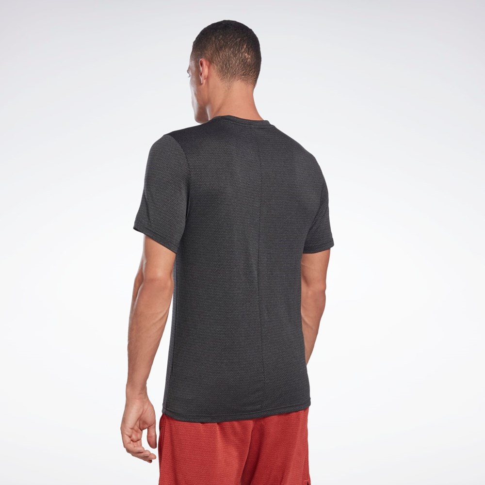 Reebok Workout Ready Mélange T-Shirt Čierne | FEQPD5296