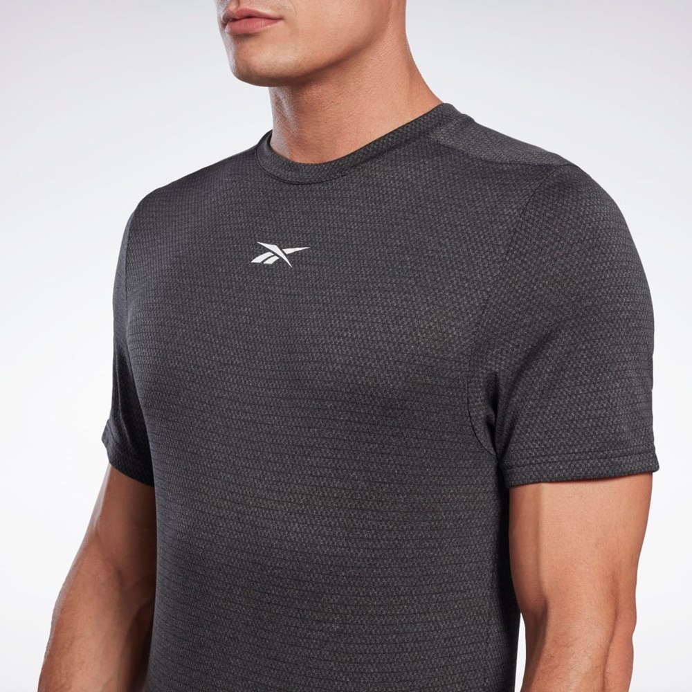 Reebok Workout Ready Mélange T-Shirt Čierne | FEQPD5296