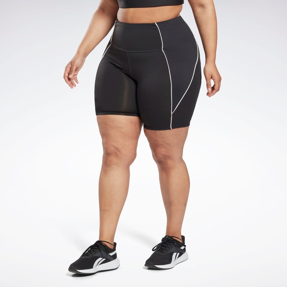 Reebok Workout Ready Poly Shorts (Plus Size) Čierne | CRTQA2536