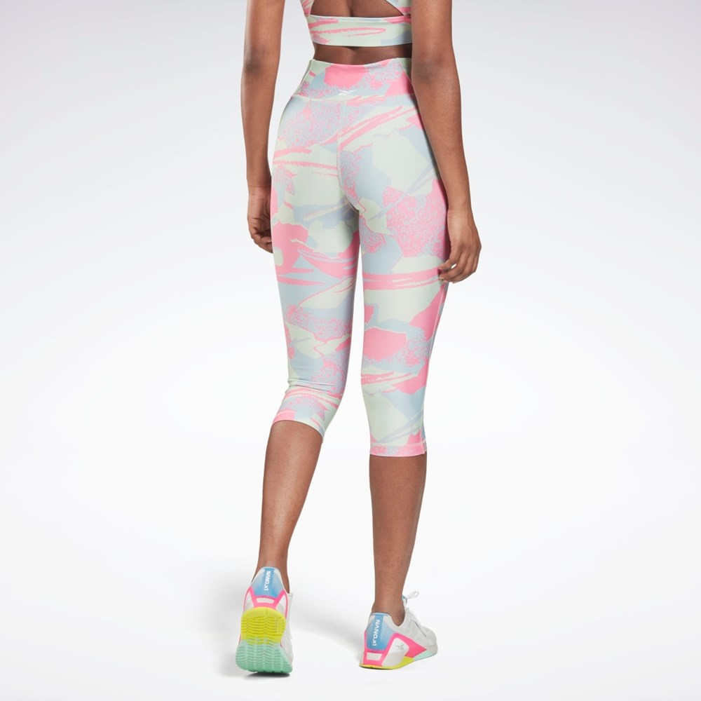 Reebok Workout Ready Printed Capri Svetlo | RXKLJ2986