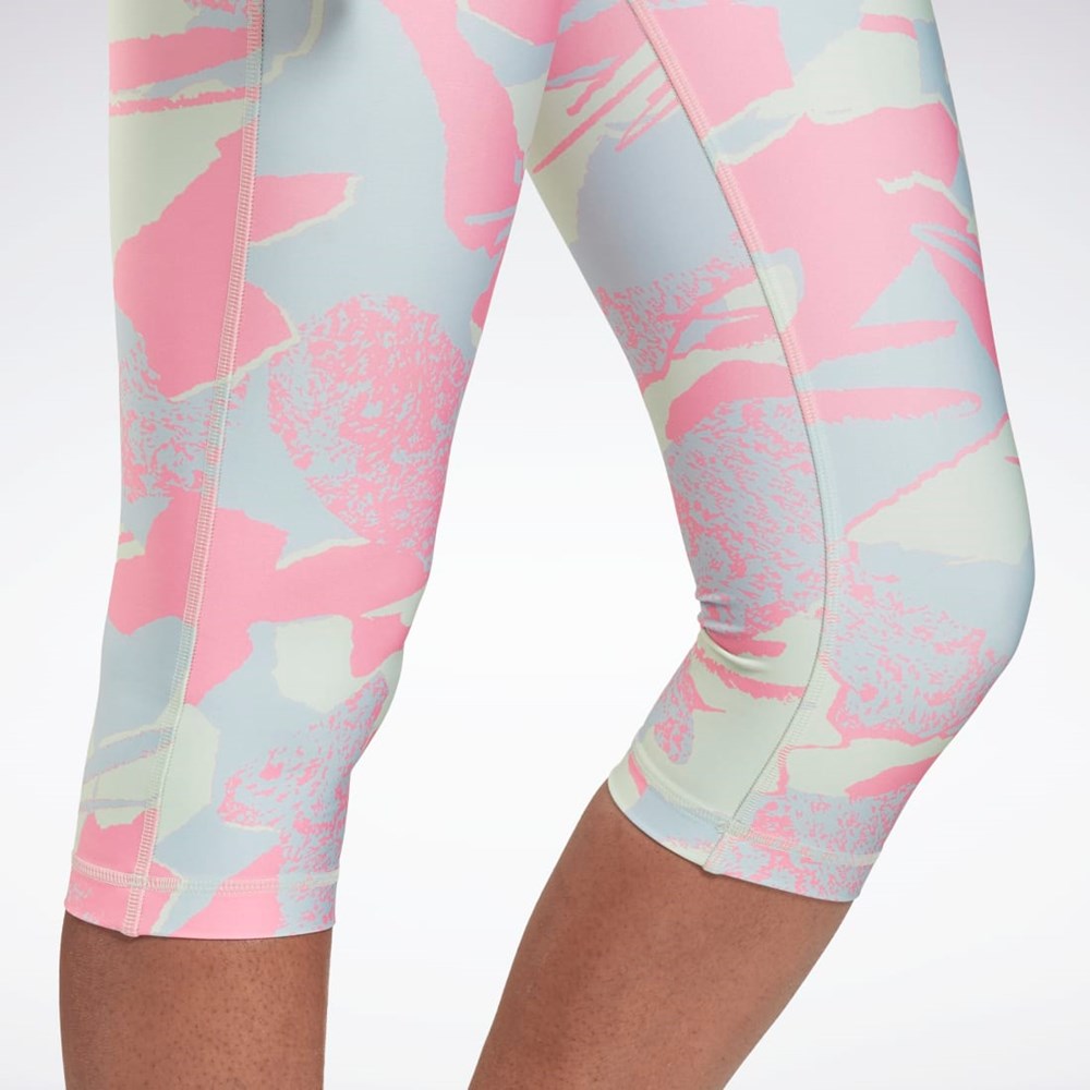 Reebok Workout Ready Printed Capri Svetlo | RXKLJ2986