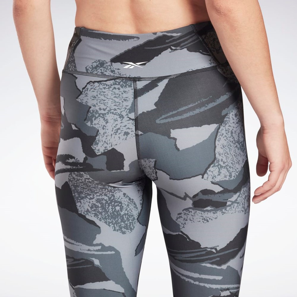 Reebok Workout Ready Printed Capri Čierne | AVXWJ5034