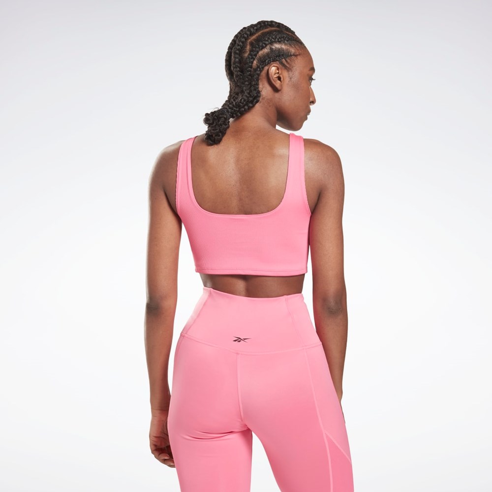 Reebok Workout Ready Rib Bralette Ruzove | ICHQD1924