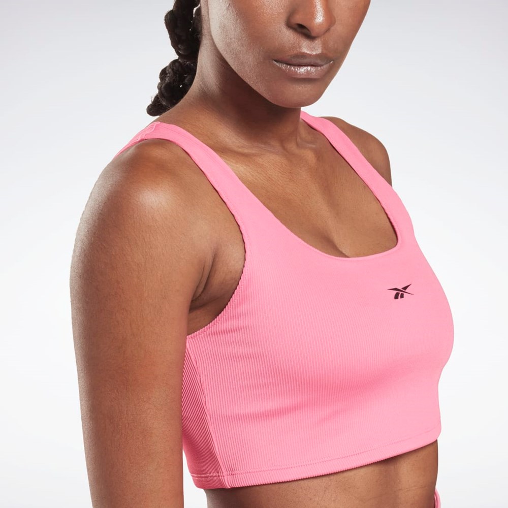 Reebok Workout Ready Rib Bralette Ruzove | ICHQD1924