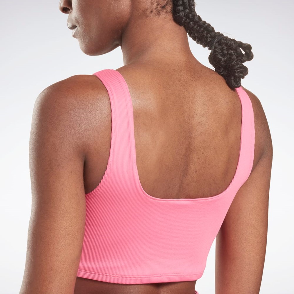 Reebok Workout Ready Rib Bralette Ruzove | ICHQD1924