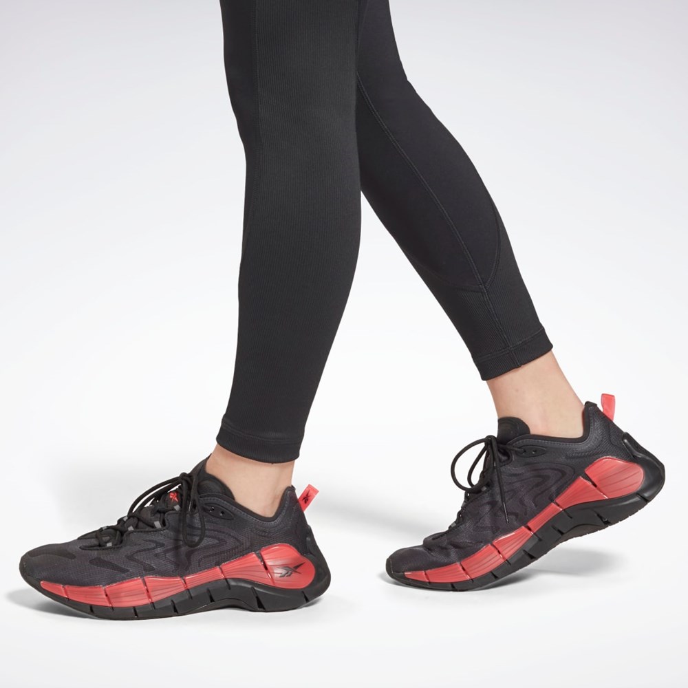 Reebok Workout Ready Rib High-Rise Leggings Čierne | QYDHT3156