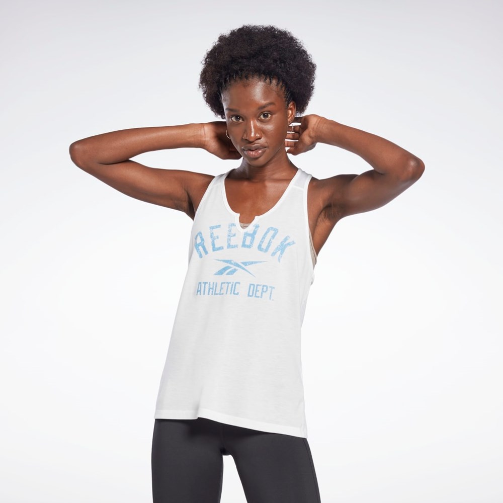 Reebok Workout Ready Supremium Big Logo Tank Top Biele | XZPLS5638