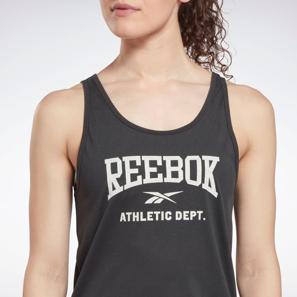 Reebok Workout Ready Supremium Grafika Tank Top Čierne | NLHDR5279