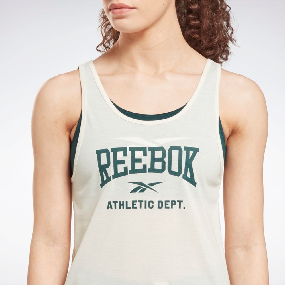 Reebok Workout Ready Supremium Grafika Tank Top Biele | PBESJ3198