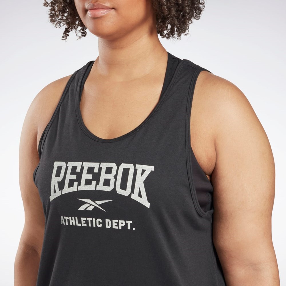 Reebok Workout Ready Supremium Grafika Tank Top (Plus Size) Čierne | WLNXA9123