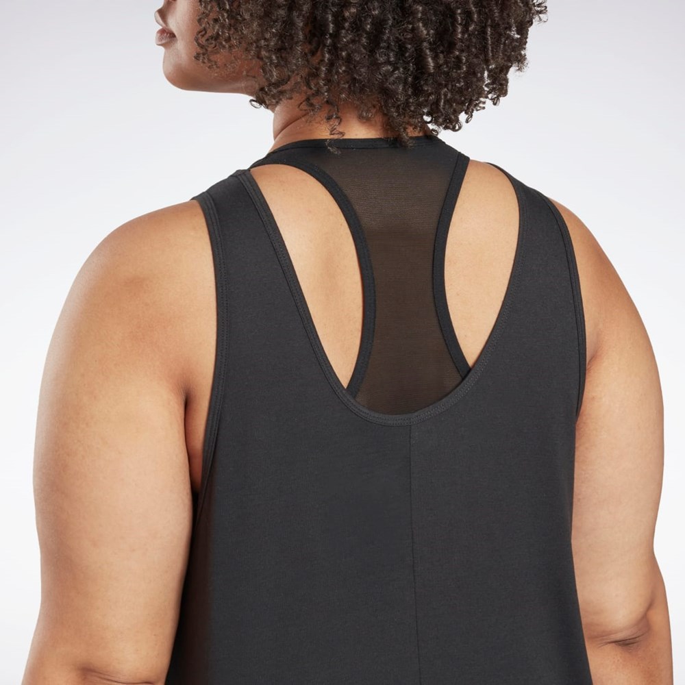 Reebok Workout Ready Supremium Grafika Tank Top (Plus Size) Čierne | WLNXA9123