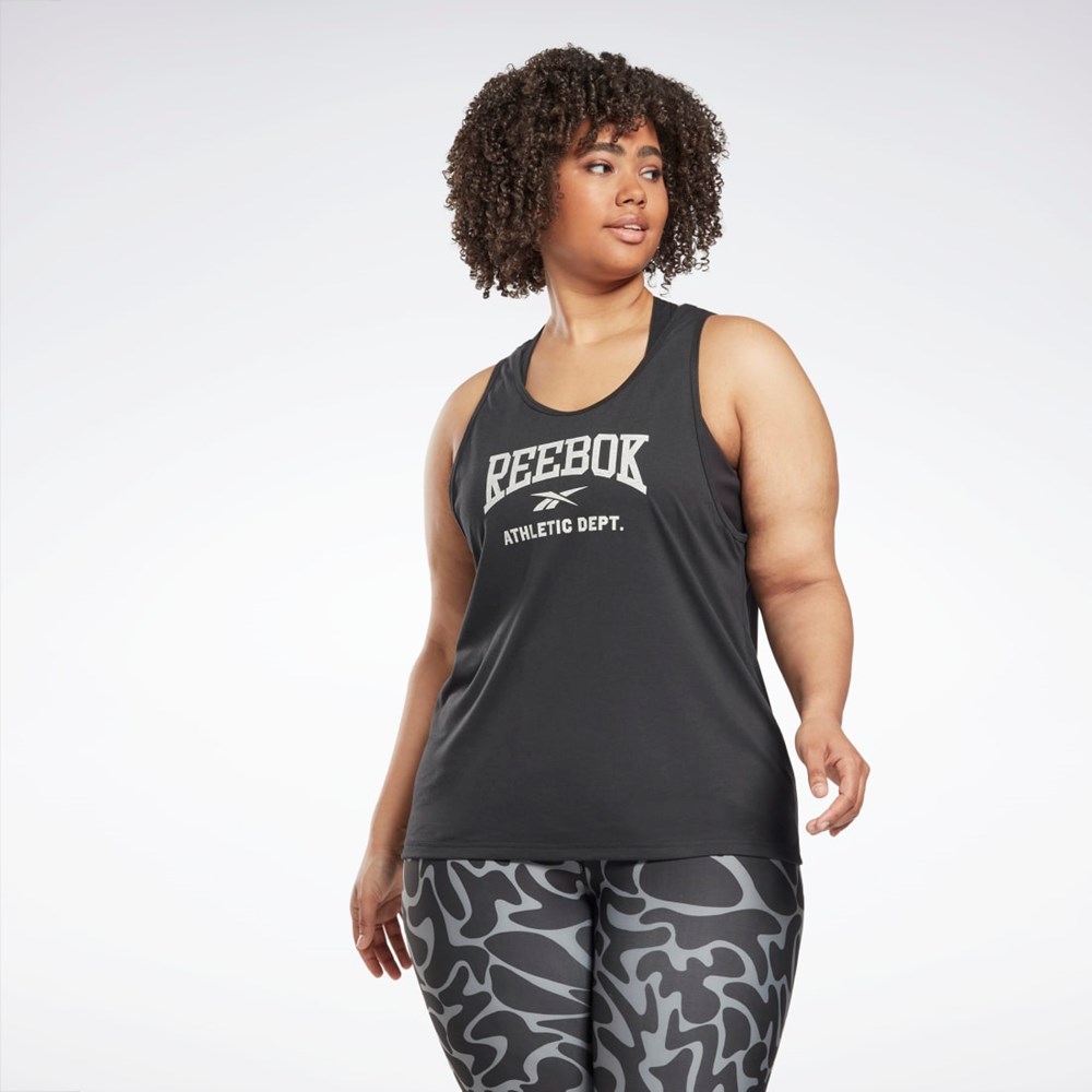 Reebok Workout Ready Supremium Grafika Tank Top (Plus Size) Čierne | WLNXA9123