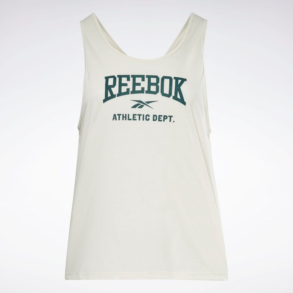 Reebok Workout Ready Supremium Grafika Tank Top (Plus Size) Biele | YGDAF5273