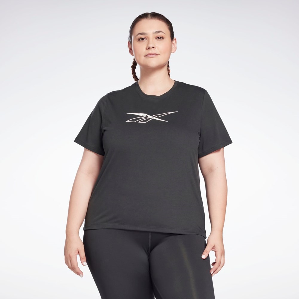 Reebok Workout Ready Supremium T-Shirt (Plus Size) Čierne | IGXRJ7150