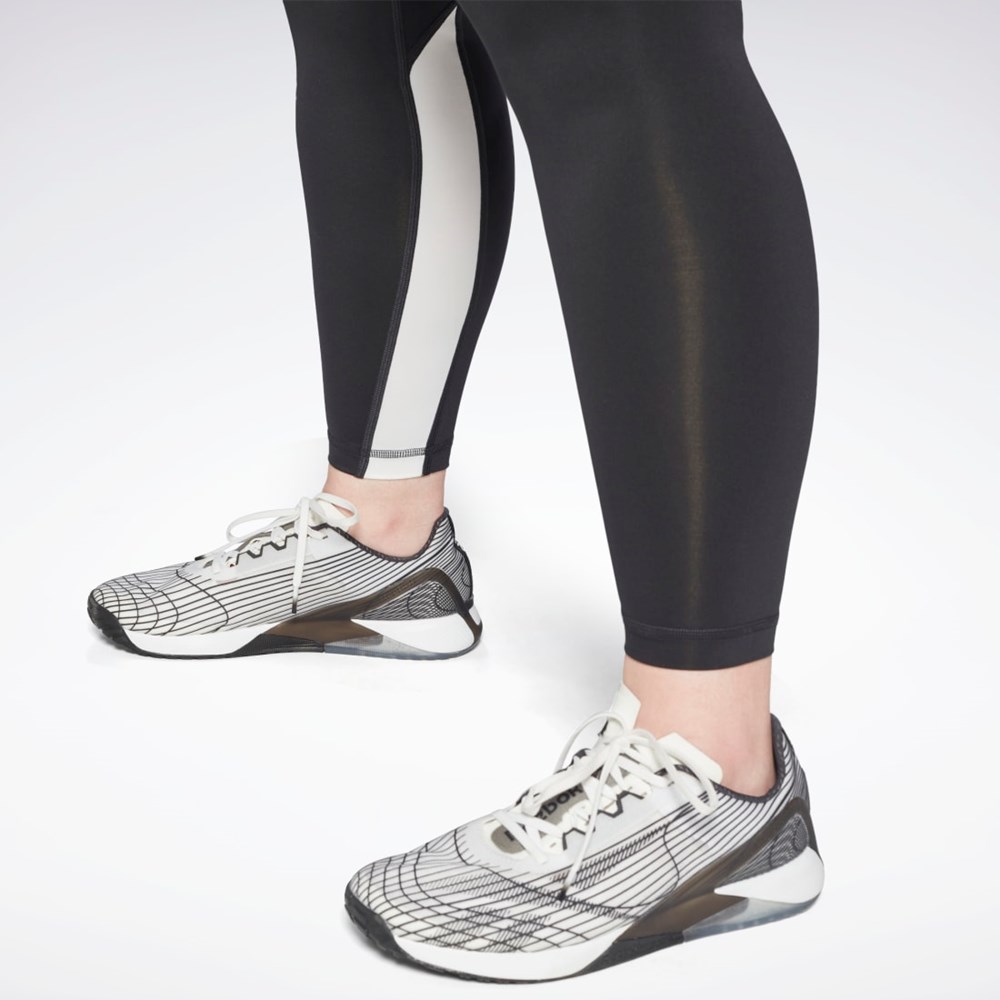 Reebok Workout Ready Vector Leggings (Plus Size) Čierne | NKLQC5241