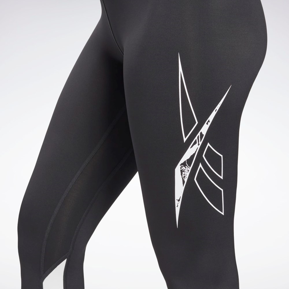 Reebok Workout Ready Vector Leggings Čierne | XYJOS3621