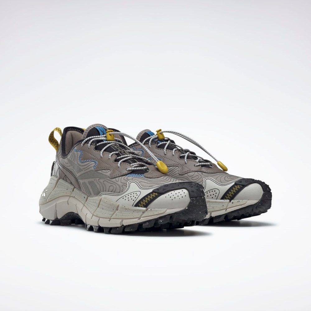 Reebok Zig Kinetica II Edge Shoes Siva Modre Zelene | PFTKB6324