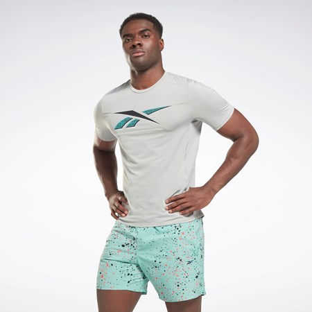 Reebok ACTIVCHILL Grafika Athlete T-Shirt Siva | JDRWQ2705