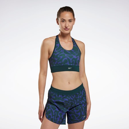 Reebok Bežecké Printed Sports Bra Zelene | HSMUX3102