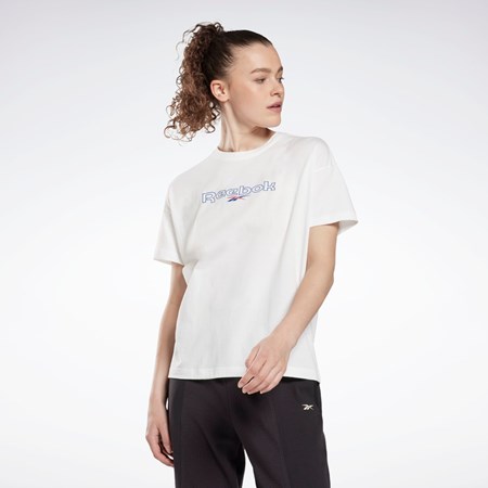 Reebok Brand T-Shirt Biele | VANRB0839