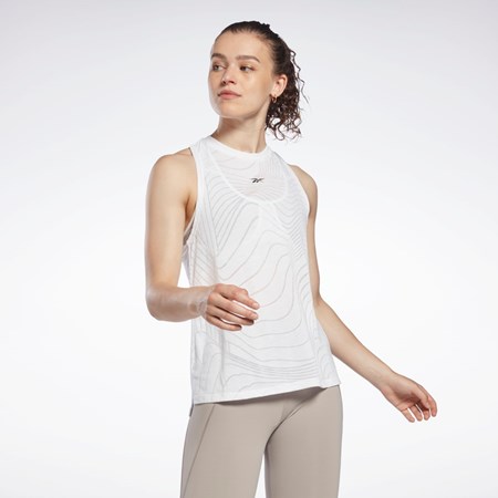 Reebok Burnout Tank Top Biele | ILVJO4593