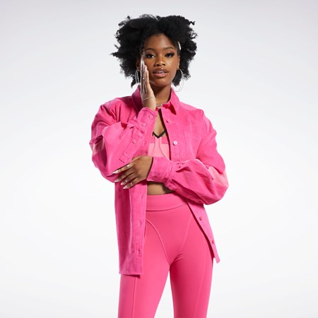 Reebok Cardi B Corduroy Cover-Up Ruzove | FORBN0891