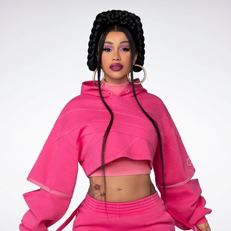 Reebok Cardi B Knit Hoodie Ruzove Ruzove | VYGTE8027