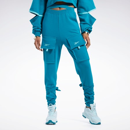 Reebok Cardi B Knit Pants Seaport Teal | OHKZI1849