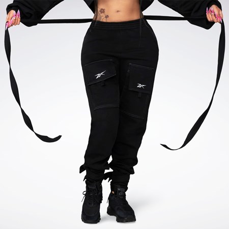 Reebok Cardi B Knit Pants Čierne | HIFJR7042